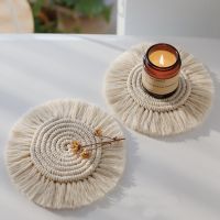 【CW】 Cotton Braid Coaster Macrame Cup Cushion Bohemia Non-slip