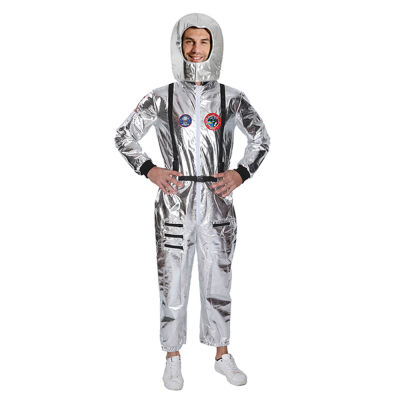 นักบินอวกาศชายของ NASA ชุดชุดนักบินอวกาศฮัลโลวีนกับชุดหมวกกันน็อก