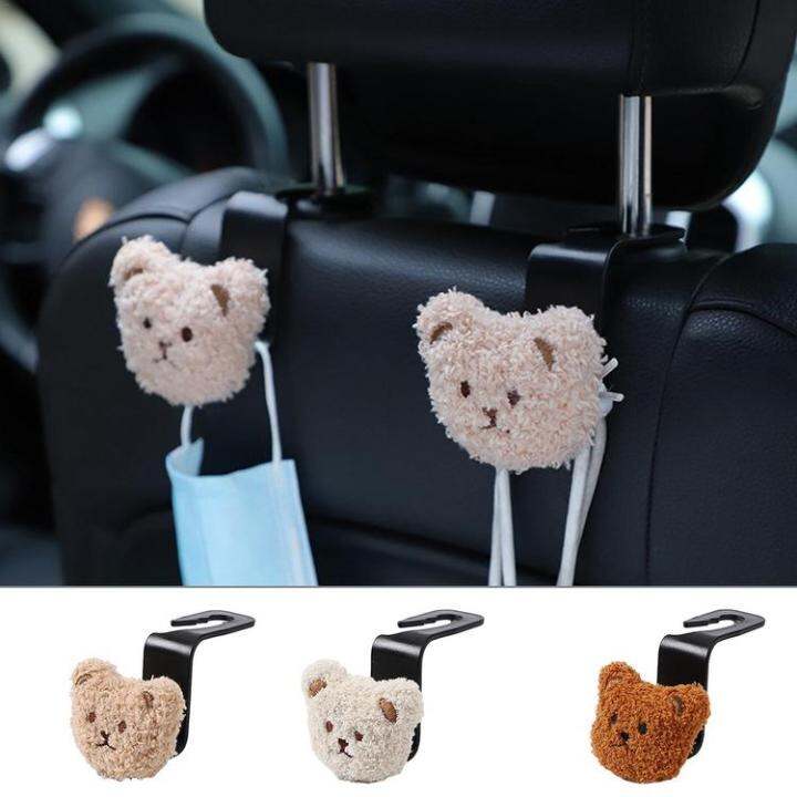 car-purse-hook-car-storage-hanger-holder-rear-bag-cute-bear-hooks-back-seat-headrest-hangers-creative-universal-smooth-for-umbrellas-purse-bags-coats-attractive