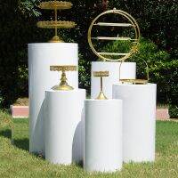 3/5PCS Cake Table Cylinders Pedestal Stand Decor Plinths Pillars Backdrop for Party Birthday Event Holiday Decoration