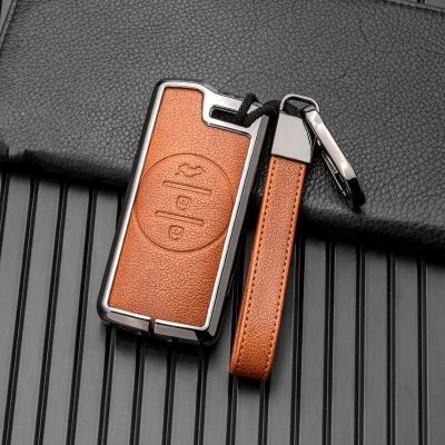 Car Key Case Cover Styling Keychain Protector Smart Remote Key Shell Alloy/Pu Chery Tiggo 8 Arrizo 5 Pro Gx 5X Eq7 7Pro 2020