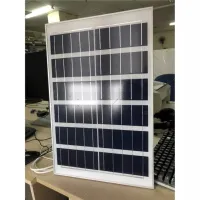Tấm pin năng lượng mặt trời kèm dây nối dài 5m, kích thước 350 x 450 mm, công suất 20W, chất liệu polycrystalline cao cấp, khung nhôm dùng cho đèn pha năng lượng mặt trời, Bảo hành 24 tháng
