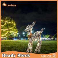 Loviver Christmas Reindeers Light Xmas ไฟสนามสำหรับวันหยุดทางเดินในสวน