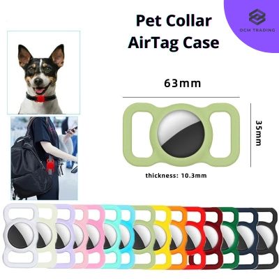 Airtag Case เคสซิลิโคนสำหรับสัตว์เลี้ยงสำหรับปลอกคอสัตว์เลี้ยง Apple Airtag GPS Finder Dog Cat Collar สร้อยคอ Sleeve