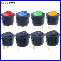 ON/OFF Round Rocker Switch Dot Light LED illuminated Car Dashboard Dash Van 12V 220V Full Circle Switch