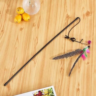 Pets Cat Toy Bird Feather Teaser Wand Plastic Toys