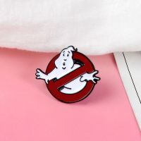 การ์ตูนตลก Ghostbusters No Ghost ภาพยนตร์โลโก้เคลือบเข็มกลัด Pins Retro Pin Badge เครื่องประดับอุปกรณ์เสริม Gifts