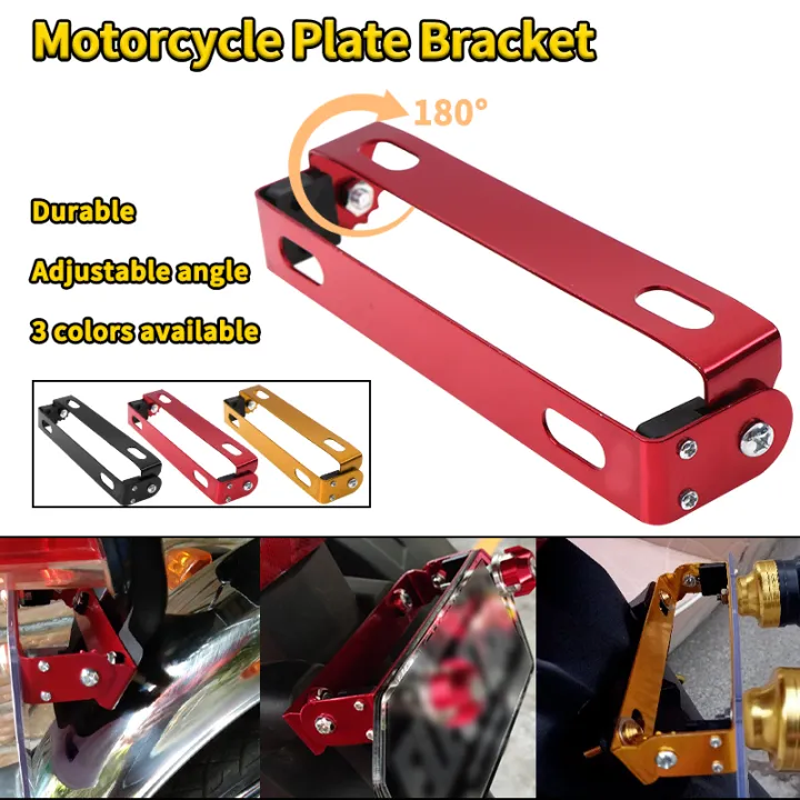 PMShop Motorcycle Plate Bracket License Plate Bracket Universal CNC ...