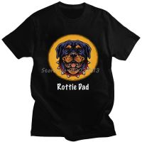 Rottweiler พ่อเสื้อยืดสำหรับผู้ชายแขนสั้นพิมพ์เสื้อยืดเย็นเยอรมนี Metzgerhund สุนัขเสื้อยืดหลวมพอดีผ้าฝ้ายประเดิมความคิดของขวัญที่มีคุณภาพสูงเสื้อยืด