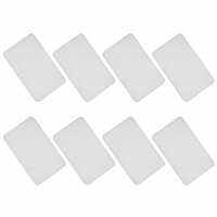 Set of 8 Transparent Place Mats Washable White Dining Table Place Mat Plastic Non-Slip Anti-Fouling Heat Resistant