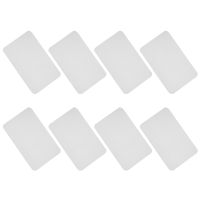 Set of 8 Transparent Place Mats Washable White Dining Table Place Mat Plastic Non- Anti-Fouling Heat Resistant