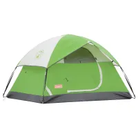 Coleman Sundome เต็นท์โดมกันฝน2คนพร้อม E-Port, 1ห้อง,เต็นท์แคมปิ้งสีเขียว