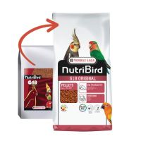 NutriBird G18 original สำหรับนกพารากีตขนาดใหญ่ สูตรพ่อแม่พันธุ์ หรือนกในช่วงผลัดขน10kg