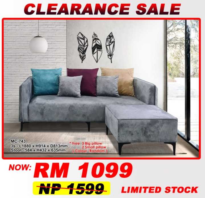 3 Seater L Shape Sofa/ Sofa/ Living Room Furniture/Sofas | Lazada