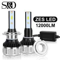 (จุดสินค้า) 2ชิ้น H3 H27 H4 H7 H11 9005 H1 9006 880 881 LED หลอดไฟหน้ารถที่มี ZES ชิป12000LM 6000K โคมไฟยานยนต์12VSuggest สั่งซื้อ