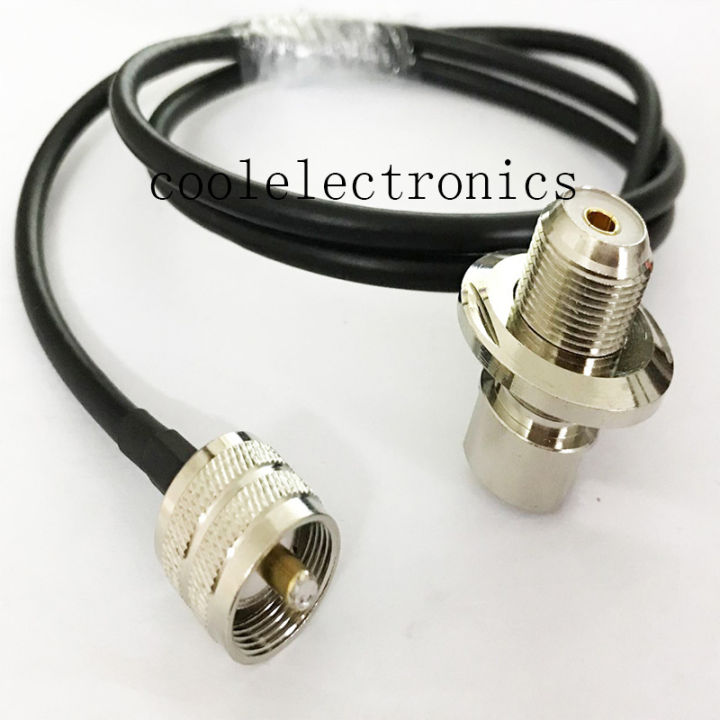 RG58 UHF PL259 Male to UHF SO239 Female Right Angle for Car Mobile Radio Antenna Coax Cable 1/2/3/5/10/15/20/30m