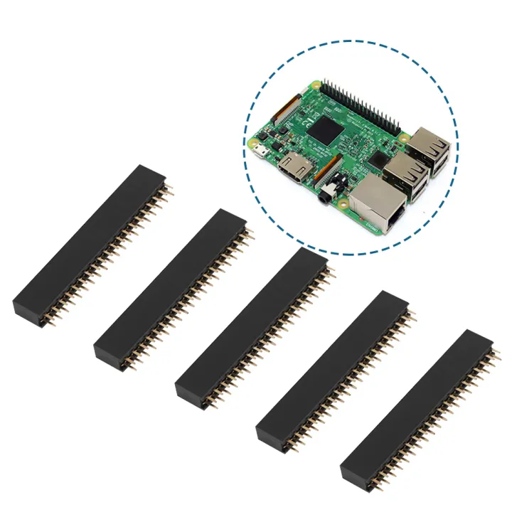 5pcs-2x20-pins-2-54m-female-dual-row-short-pin-headers-connector-pcb-board-pin-header-strip-for-raspberry-pi