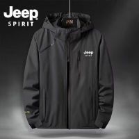 JEEP SPIRITแจ็คเก็ตสบายหลายกระเป๋ากลางแจ้งกันน้ำสำหรับผู้ชายเสื้อโค้ทสำหรับฤดูใบไม้ผลิและฤดูใบไม้ร่วง