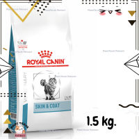 ?Lotใหม่ พร้อมส่งฟรี? ROYAL CANIN SKIN &amp; COAT CAT อาหารบำรุงขนและชั้นผิวหนังสำหรับแมวโต ขนาด 1.5 kg.  ✨