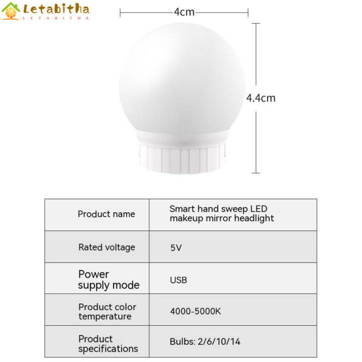 ความสว่างสูงหรี่แสงได้แต่งหน้า-led-หลอดไฟกระจกกันน้ำบำรุงรักษาตาเซ็นเซอร์อินฟราเรดไฟกระจกส่องหน้าหลอดไฟกระจก