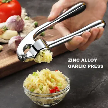 Garlic Press, Handheld Zinc Alloy Garlic Mincer, Portable Kitchen Tool For  Home Use