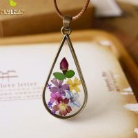 【cw】 Flyleaf Dried Flowers Necklaces amp; Pendants Jewelry ！