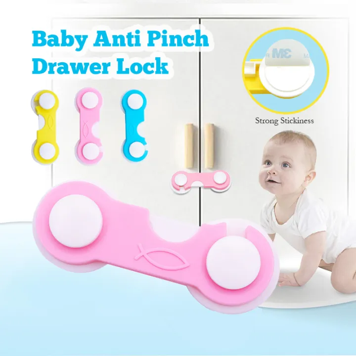 Baby Safety Cabinet Locks Anti Pinch Drawer Lock Latch Drawer ...