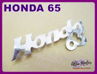 HONDA 65 LEG SHIELD "CHROME" EMBLEM LH&amp;RH SET #โลโก้บังลม ซ้าย/ขวา  HONDA 65