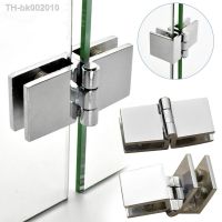 ┋ 90 180 Degree Bilateral Clip Home Easy Install Glass Clamp Zinc Practical Durable Cabinet Door Hinge Bathroom Furniture Cupboard