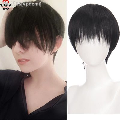 MANWEI Fashion Men Short Wig Light Yellow Blonde Synthetic Wigs With Bangs For Male Women Boy Cosplay Costume Anime Halloween [ Hot sell ] vpdcmi