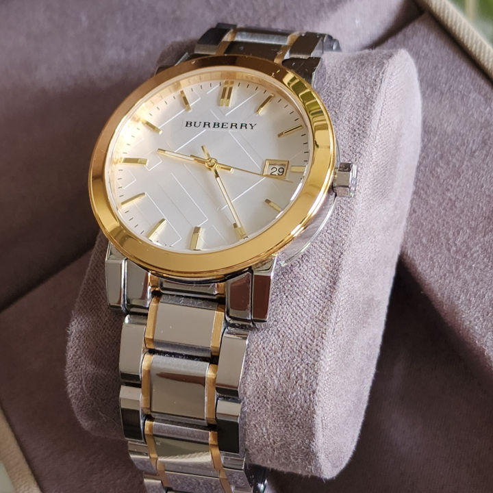 Burberry 40mm Silver Dial Two-tone Silver and Gold-tone Bracelet BU9115 ...