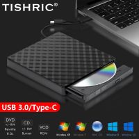 Titric POP-UP Mobile DVD-RW USB 3.0ประเภท C แบบพกพา CD DVD RW ไดรฟ์ออปติคอลเครื่องเล่นสำหรับโน็คบุคตั้งโต๊ะที่เข้ากันได้