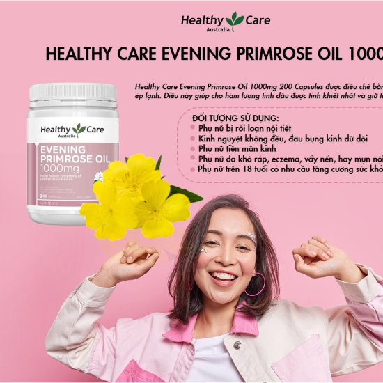 Viên uống tinh dầu hoa anh thảo healthy care evening primrose oil 1000mg - ảnh sản phẩm 4