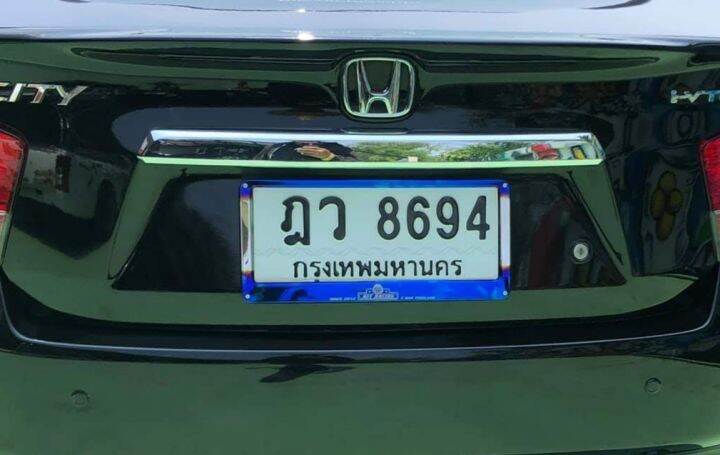 กรอบป้ายไทเท-กรอบป้ายทะเบียน-กรอบป้ายสแตนเลสไดร์ไทเทอย่างดีไม่เป็นสนิม-หน้า-หลัง1คู่-แบรนด์-kitracing