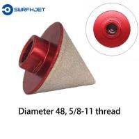 SWRFH Round Dia เครื่องมือแปลงเกลียว48มม. ลูกหมู M14ด้ายเพชรบิต Chamfer Chamfer Milling ไทล์คัตเตอร์ขูดนิ้วบิตรีมมิ่งบิต