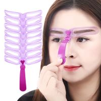 1pcs DIY Eyebrow Shaper 8 In1 Reusable Grooming Eyebrow Shape Defining Stencils Brow Template Makeup Tools Kit Accessories