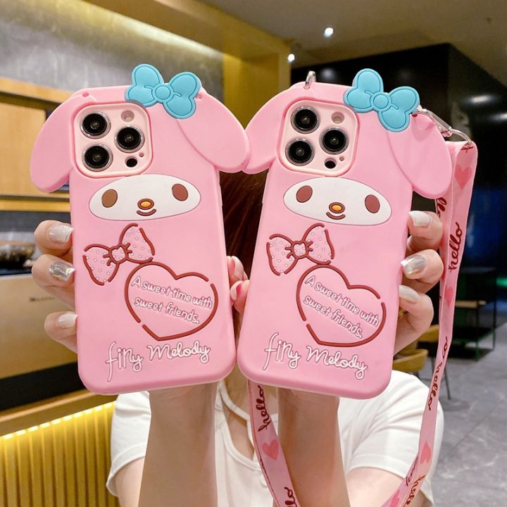 เคสสำหรับ-vivo-y27-y36-y02s-y35-y16-y19-y22-y21t-y15s-y15-y20-y52-y72-v21-y50ใหญ่น่ารักเคสโทรศัพท์-y15กระเป๋าสะพายเฉียงไหล่มีหูเมโลดี้สีชมพูสำหรับผู้หญิง