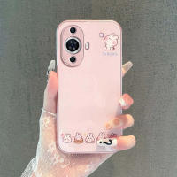 Huawei Nova 11เคส Huawei Nova 11 10 Pro เคส Huawei Nova 9เคสเคสกันกระแทกแก้วเหลวหรูหราพร้อมเคสโทรศัพท์ตัวปกป้องกล้องถ่ายรูปการ์ตูนน่ารักเคสกระต่ายกระต่ายสำหรับเด็กผู้หญิงนักเรียนผู้หญิง