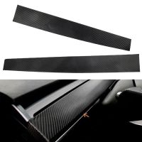 1 Set Dashboard Panel Sticker Trim Cover Wrap Fit For Tesla Model 3 Y 2017 2018 2019 2020 2021 Black 3D Carbon Fiber Style Vinyl