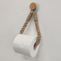 【YD】 Hanging Rope Toilet Paper Holder Hotel Decoration Storage Rack Cup Wall Mounted Movable