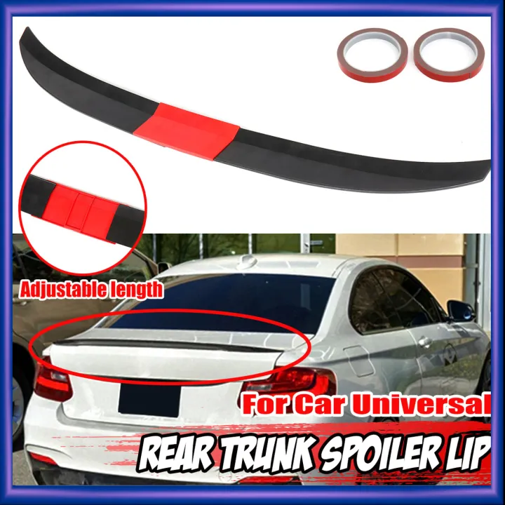 Black Car Spoiler Bonnet Flexible Lightweight Lip PU Soft Sticker Trim