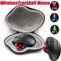 ZZOOI Missgoal 2.4G Wireless Trackball Mouse Vertical Laser Mice With Hard Protective Case For Laptop 1600DPI Ergonomic Mouse