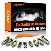 Zoomsee Canbus สำหรับ Hyundai I10 I20 I30 I40 Ix20 Ix55 Tucson Santa Fe Santafe ภายในรถ LED ในร่มโดมชุดไฟแผนที่