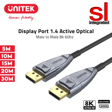 Unitek Cable Series Ultrapro DisplayPort 1.4 Active Optical Cable Supports  8k 60Hz 32.4Gbps Bandwidth with