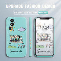 เคสโทรศัพท์สำหรับ OPPO Reno10 Pro + 5G เคสมือถือการ์ตูนสุนัขแบบสน็อปปี้ชาร์ลีพิมพ์ลายด้านข้างมีลวดลายขอบสี่เหลี่ยมปลอกซิลิโคนน้ำคลุมทั้งหมดเคสป้องกันทนแรงกระแทกกล้อง