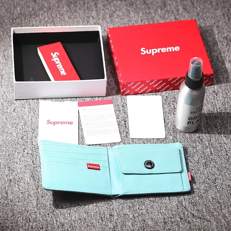 SUPREME SS19 Wallet WITH BOX gift for men