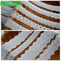 KGUISS Width 1-5cm Flowers cotton embroidered lace unilateral edge stitching clothes collar decoration accessories