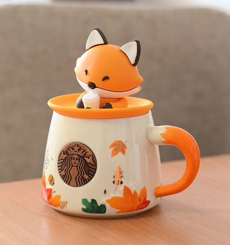 Starbucks Autumn Fox 300ml Ceramic Mug 