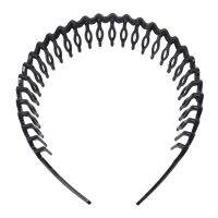 4X Plastic Teeth Comb Hairband Hair Hoop Headband Black for Woman