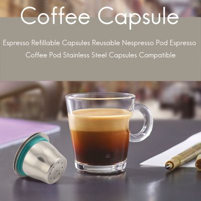 【YF】 Aço inoxidável cápsulas recarregáveis para Nespresso Reutilizável Coffee Pod Compatível com Espresso